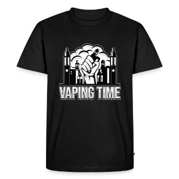 Vape | Cadeau de cigarette électronique Vapor Vaping Vape - T-shirt Premium bio Homme - noir - Devant - Nico (187cm)