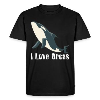 J'aime les orques orques orque orque cadeau - T-shirt Premium bio Homme - noir - Devant - Nico (187cm)
