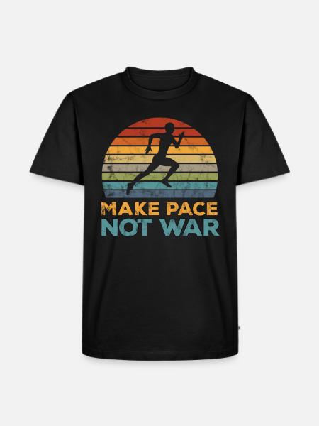 Funny retro runner jogger gift - Men's Premium Organic T-Shirt - black