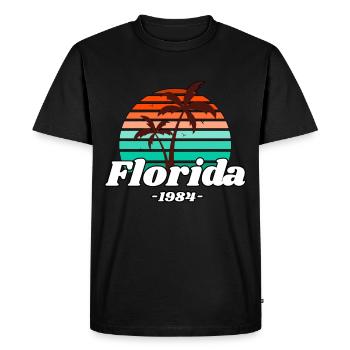 Palmiers Floride 1984 - T-shirt Premium bio Homme - noir - Devant - Nico (187cm)