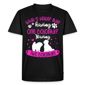 deux maîtresses de cadeaux Bolonka Zwetna - T-shirt Premium bio Homme - noir - Devant - Nico (187cm)