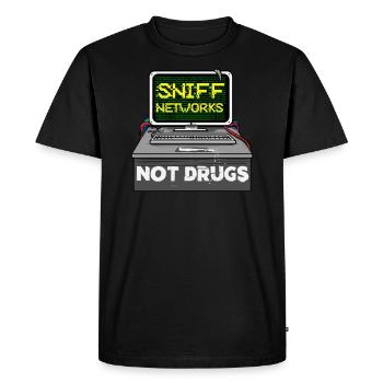 Programmer Code Computer Science Hacker CMD Gift - Men's Premium Organic T-Shirt - black - Front - Nico (187cm)