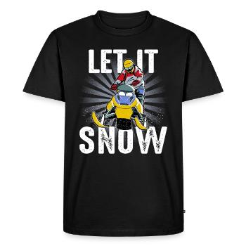 Let It Snow - Cadeau de motoneige pour motoneige - T-shirt Premium bio Homme - noir - Devant - Nico (187cm)