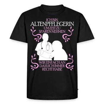 Aide-soignante pour personnes âgées - sort amusant - T-shirt Premium bio Homme - noir - Devant - Nico (187cm)