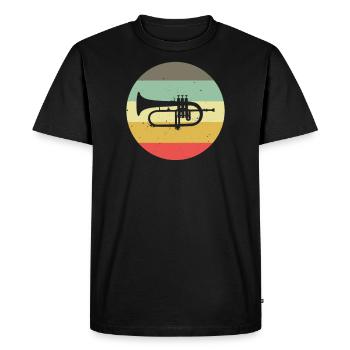 Cadeau de corne de joueur de corne de joueur de corne de bugle - T-shirt Premium bio Homme - noir - Devant - Nico (187cm)