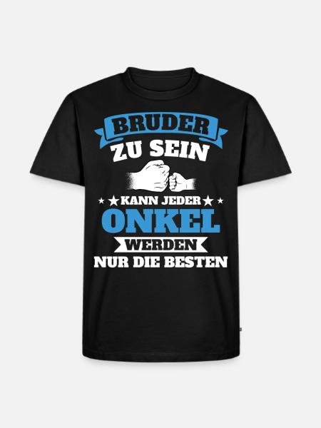 Onkel werdender Onkel Geschenk - Männer Premium Bio T-Shirt - Schwarz