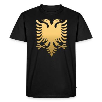 D’or Albanie Eagle Shirt Albania Pays Cadeau - T-shirt Premium bio Homme - noir - Devant - Nico (187cm)