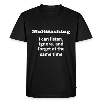 multitasking - Men's Premium Organic T-Shirt - black - Front - Nico (187cm)