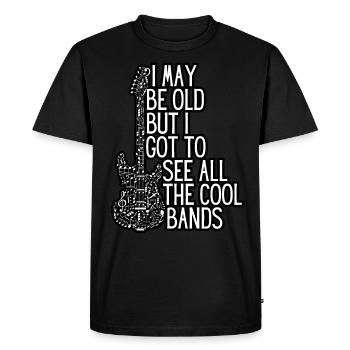JE PEUX ÊTRE VIEUX MAIS J'AI VU TOUTES LES BANDES FROIDES - T-shirt Premium bio Homme - noir - Devant - Nico (187cm)