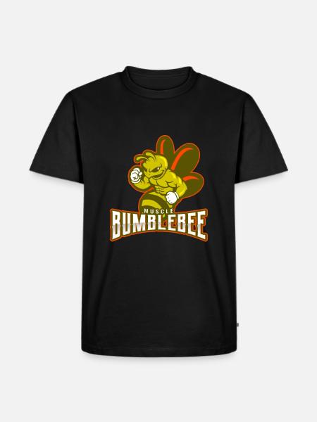 Muscle Bumblebee - Men's Premium Organic T-Shirt - black