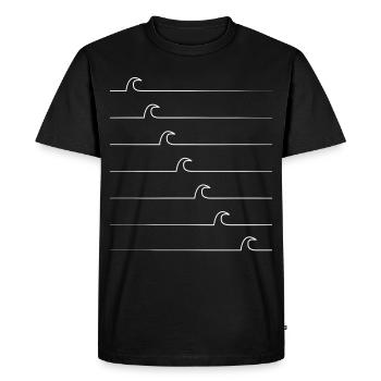 Vague Corona Vague Corona - T-shirt Premium bio Homme - noir - Devant - Nico (187cm)