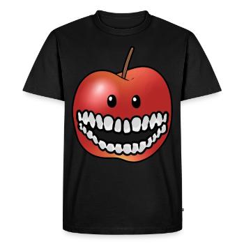 Vitamines de fruits de pomme Vitamines de fruits sains - T-shirt Premium bio Homme - noir - Devant - Nico (187cm)