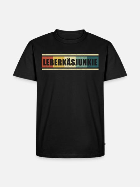 Leberkäsjunkie Leberkäse Geschenk - Männer Premium Bio T-Shirt - Schwarz