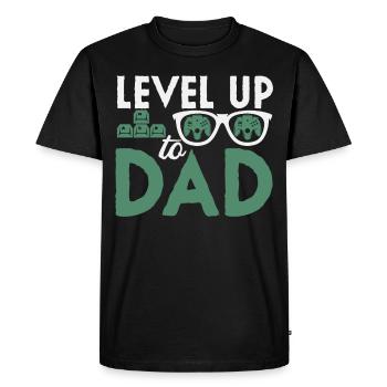 Passez au niveau Gamer Dad - T-shirt Premium bio Homme - noir - Devant - Nico (187cm)