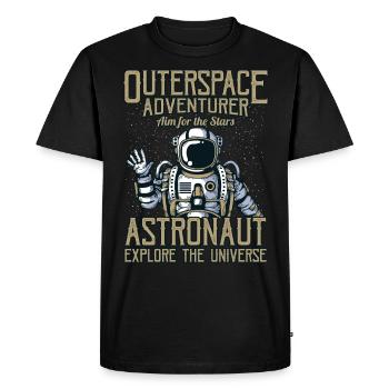 Astronaut Party - astronauts - Men's Premium Organic T-Shirt - black - Front - Nico (187cm)