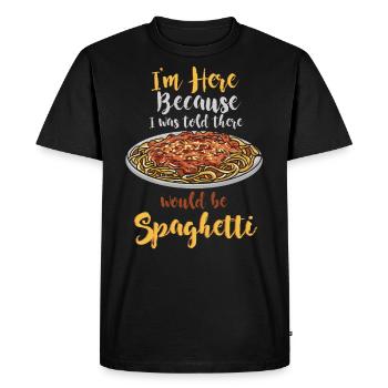 Spaghetti - Cadeau pour les amateurs de spaghetti - - T-shirt Premium bio Homme - noir - Devant - Nico (187cm)