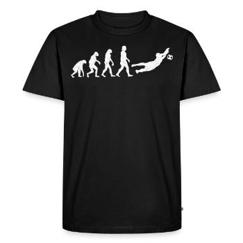 Goalkeeper Evolution Goalkeeper Footballer Football Club - Men's Premium Organic T-Shirt - black - Front - Nico (187cm)