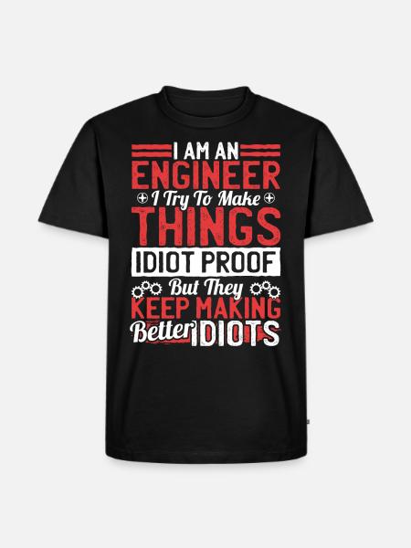 Engineer Gift - Engineer - Men's Premium Organic T-Shirt - black