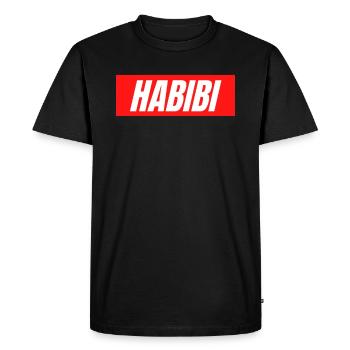 Habibi - T-shirt Premium bio Homme - noir - Devant - Nico (187cm)
