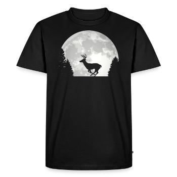 Cadeau de renard chasseur chasseur chasseur chassé - T-shirt Premium bio Homme - noir - Devant - Nico (187cm)