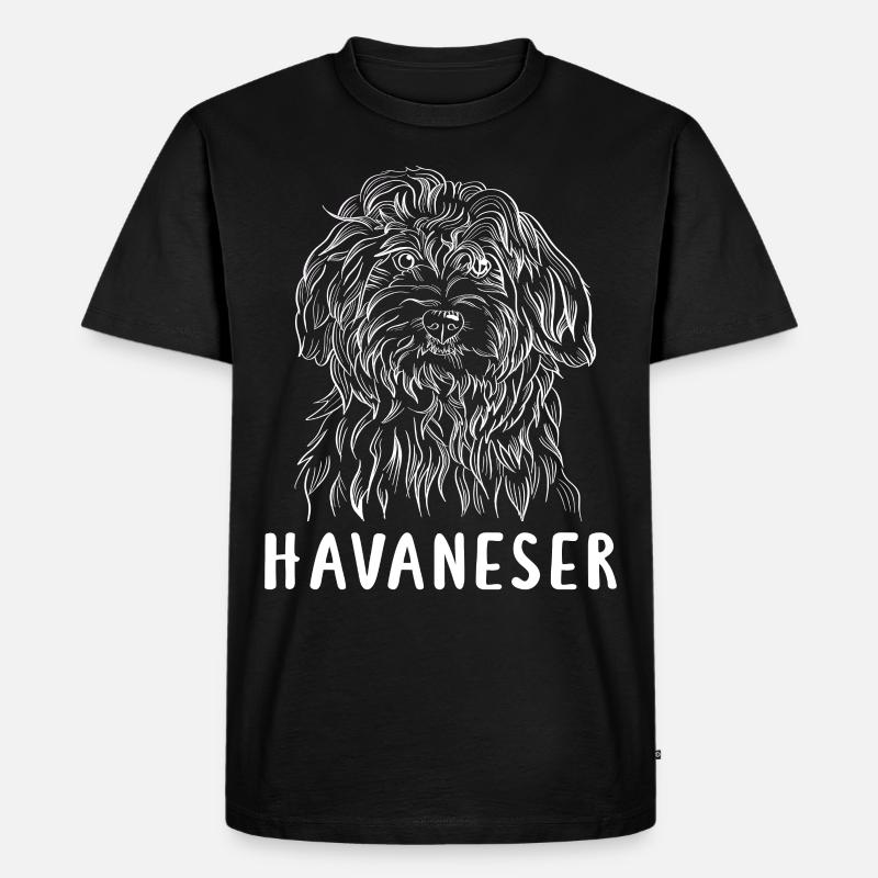 Havanese white - Men's Premium Organic T-Shirt - black