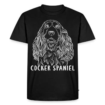 cocker spaniel dog - Men's Premium Organic T-Shirt - black - Front - Nico (187cm)