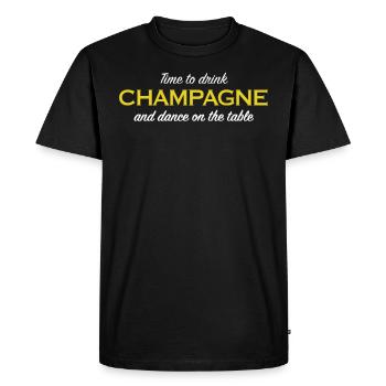 Time To Drink And Dance On The Table - Men's Premium Organic T-Shirt - black - Front - Nico (187cm)