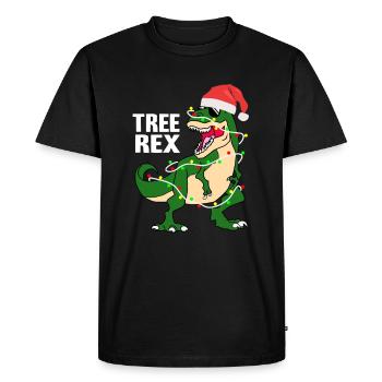 Costume de dinosaure de Noël de sapin Rex - T-shirt Premium bio Homme - noir - Devant - Nico (187cm)