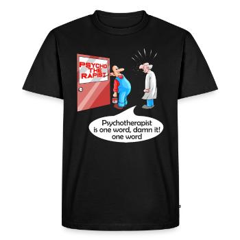 Psycho The Rapist Psychologie &Psychologues Design - T-shirt Premium bio Homme - noir - Devant - Nico (187cm)