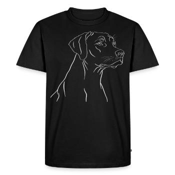 Rhodesian Ridgeback male gift - Men's Premium Organic T-Shirt - black - Front - Nico (187cm)