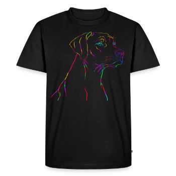 Rhodesian Ridgeback Farben - Männer Premium Bio T-Shirt - Schwarz - Vorne - Nico (187cm)