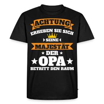 Opa Bester Opa Großvater Geschenkidee - Männer Premium Bio T-Shirt - Schwarz - Vorne - Nico (187cm)