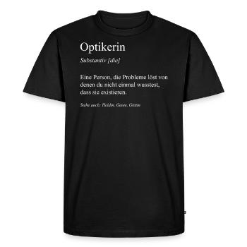Optikerin Augenoptikerin Optiker Geschenk Brille - Männer Premium Bio T-Shirt - Schwarz - Vorne - Nico (187cm)