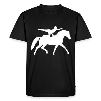 Voltigier cheval Voltige Équitation - T-shirt Premium bio Homme - noir - Devant - Nico (187cm)