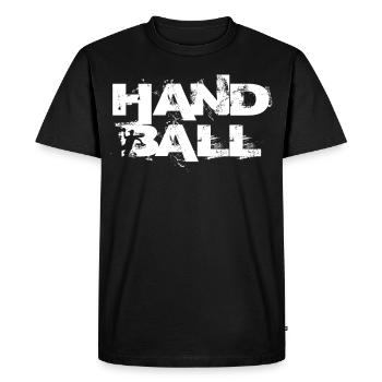 Handball Handball Handball Unisexe - T-shirt Premium bio Homme - noir - Devant - Nico (187cm)