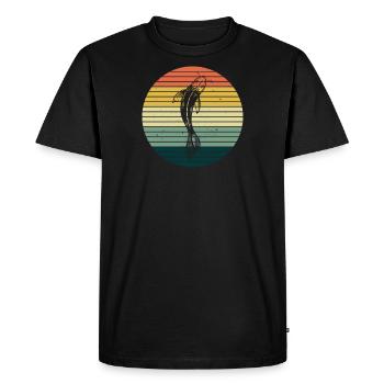Japon japonais Koi Samurai Bonsai Cosplay Manga - T-shirt Premium bio Homme - noir - Devant - Nico (187cm)
