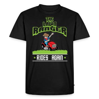 The Lawn Ranger Rides Again - Men's Premium Organic T-Shirt - black - Front - Nico (187cm)