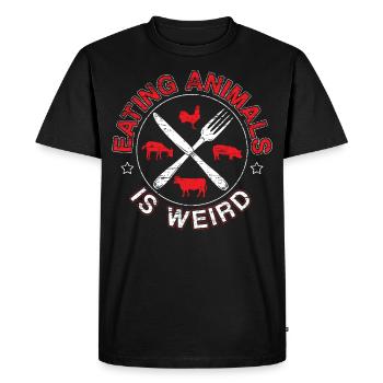 Vegan Statement Animal Rights - Men's Premium Organic T-Shirt - black - Front - Nico (187cm)