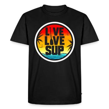 Conception et cadeau de SUP Stand Up Paddle Live Love - T-shirt Premium bio Homme - noir - Devant - Nico (187cm)