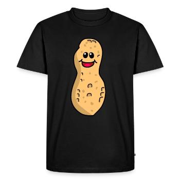 Cacahuètes cacahuètes drôle mignon noix émotion heureux - T-shirt Premium bio Homme - noir - Devant - Nico (187cm)