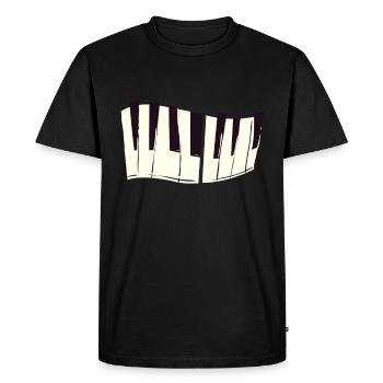 Piano piano keys keyboard pianist musician - Men's Premium Organic T-Shirt - black - Front - Nico (187cm)