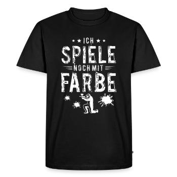 Paintball Paintballer Gotcha gift idea - Men's Premium Organic T-Shirt - black - Front - Nico (187cm)