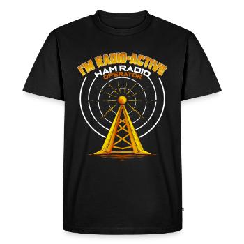 Ham Radio Operator - I'm Radio-Active Gift - Men's Premium Organic T-Shirt - black - Front - Nico (187cm)