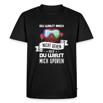 Paintball Paintballer Gotcha gift idea - Men's Premium Organic T-Shirt - black - Front - Nico (187cm)