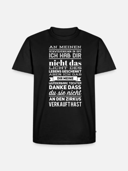 Schwiegersohn witziger Spruch - Männer Premium Bio T-Shirt - Schwarz