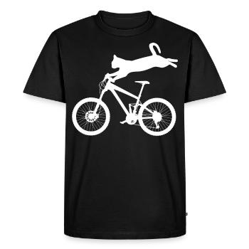 Cat Bike Vélo Vélo - T-shirt Premium bio Homme - noir - Devant - Nico (187cm)