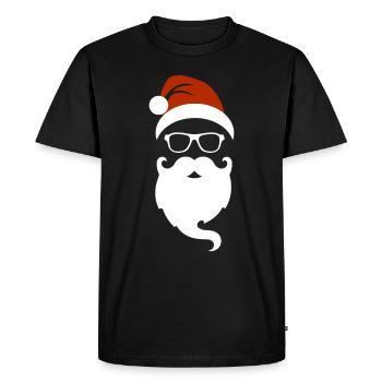 Beard Santa Claus Christmas Santa Claus Beard - Men's Premium Organic T-Shirt - black - Front - Nico (187cm)