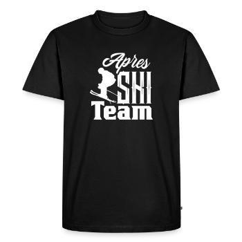 Ski en équipe après ski, ski, ski - T-shirt Premium bio Homme - noir - Devant - Nico (187cm)