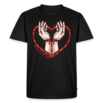 BDSM - Sexy Dominate Me Restraints Design Gift - Men's Premium Organic T-Shirt - black - Front - Nico (187cm)