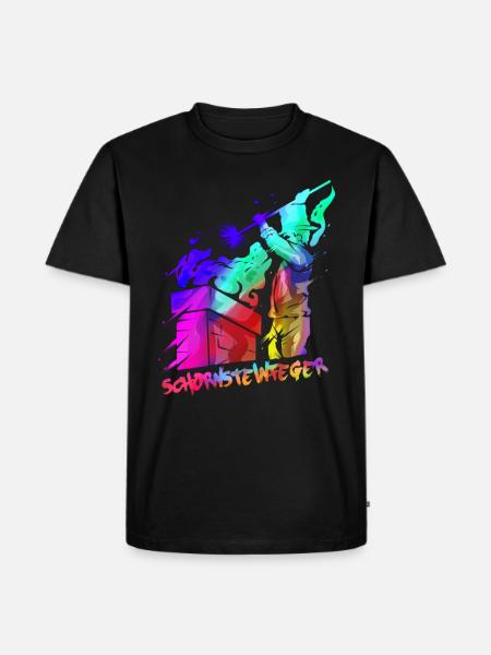 Schornsteinfeger Glücksbringer Geschenk - Männer Premium Bio T-Shirt - Schwarz